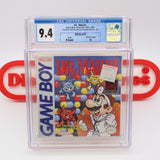 DR. MARIO / DOCTOR MARIO - CGC GRADED 9.4 A+! NEW & Factory Sealed with Authentic H-Seam! (Game Boy Original)