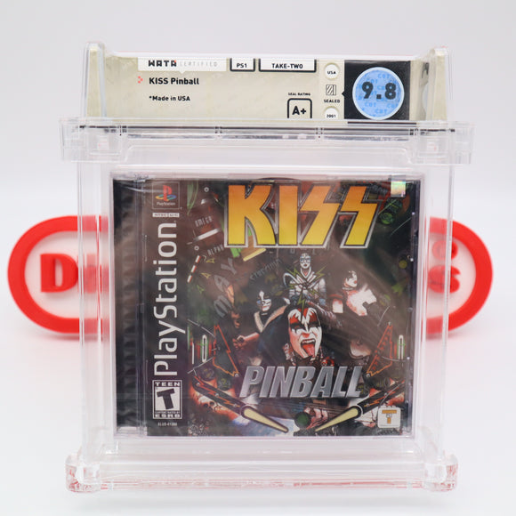 KISS PINBALL - WATA GRADED 9.8 A+! NEW & Factory Sealed! (PS1 PlayStation 1)