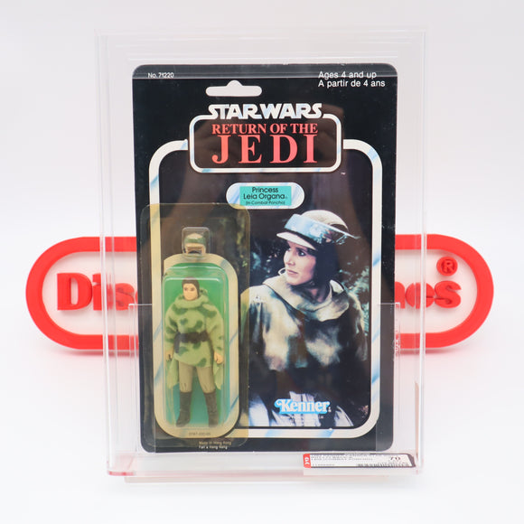 PRINCESS LEIA ORGANA IN COMBAT PONCHO - AFA GRADED 70 Y-EX+ 77 BACK - NEW Authentic & Factory Sealed! (MOC Vintage Star Wars Figure)