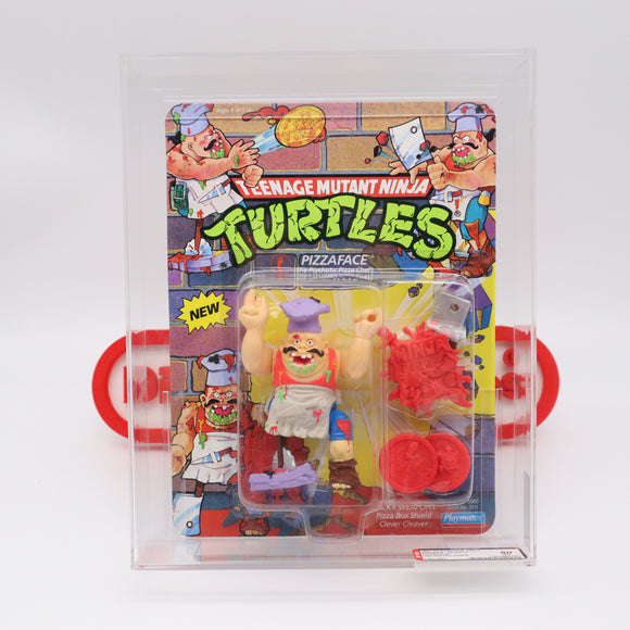 PIZZAFACE / PIZZA FACE - 1990 PLAYMATES - AFA GRADED 80 NEW Authentic & Factory Sealed! (Vintage TMNT Figure)