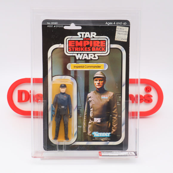 IMPERIAL COMMANDER - AFA GRADED 75 EX+/NM ESB 41 BACK - NEW Authentic & Factory Sealed! (MOC Vintage Star Wars Figure)
