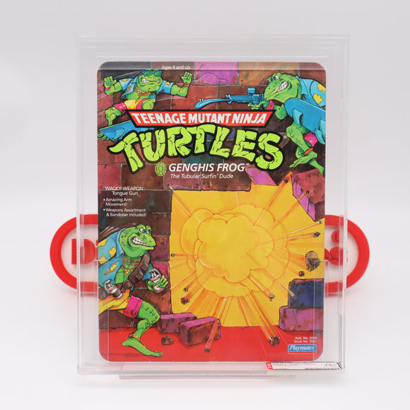 GENGHIS FROG PROOF CARD! 1989 PLAYMATES - AFA GRADED 75+ EX+/NM NEW Authentic & Unused! (Vintage TMNT)