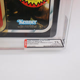 HAN SOLO (IN TRENCH COAT) - AFA GRADED 75 Y-EX+/NM 77 BACK - NEW Authentic & Factory Sealed! (MOC Vintage Star Wars Figure)