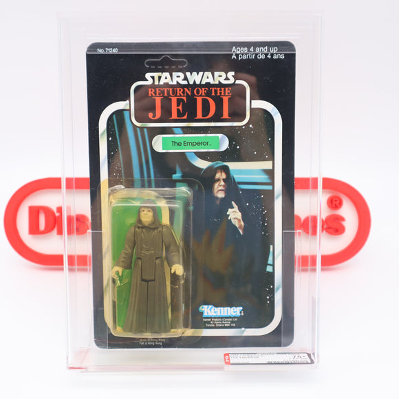 THE EMPEROR - AFA GRADED 75+ Y-EX+/NM 77 BACK - NEW Authentic & Factory Sealed! (MOC Vintage Star Wars Figure)