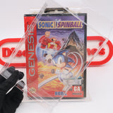 SONIC THE HEDGEHOG SPINBALL (EARLY PRINT GA VERSION!) NEW & Factory Sealed with Authentic V-Overlap Seam! (Sega Genesis)