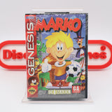 MARKO FUTBOL / SOCCER ADVENTURE - NEW & Factory Sealed with Authentic V-Overlap Seam! (Sega Genesis)