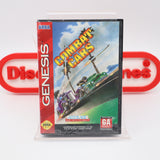 COMBAT CARS (CLAMSHELL POP 1!) NEW & Factory Sealed with Authentic V-Overlap Seam! (Sega Genesis)