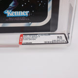 B-WING PILOT WITH COIN OFFER - CAS GRADED 80 Y-NM 77 BACK - NEW Authentic & Factory Sealed! (MOC Vintage Star Wars Figure)