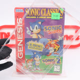SONIC CLASSICS (SONIC THE HEDGEHOG 1 2 & ROBOTNIK) - NEW & Factory Sealed with Authentic 3-Sided Seam! (Sega Genesis)