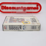FIFA INTERNATIONAL SOCCER - THICK CLAMSHELL EA LIMITED EDITION 1ST ROUND STICKER & 4-WAY PLAY STICKER! NEW & Factory Sealed with Authentic V-Overlap Seam! (Sega Genesis)