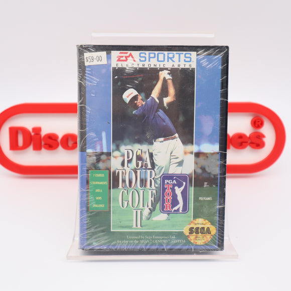 PGA TOUR GOLF II 2 - NEW & Factory Sealed with Authentic 3-Sided Seam! (Sega Genesis)