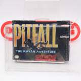 PITFALL: THE MAYAN ADVENTURE - NEW & Factory Sealed with Authentic H-Overlap Seam! (SNES Super Nintendo)