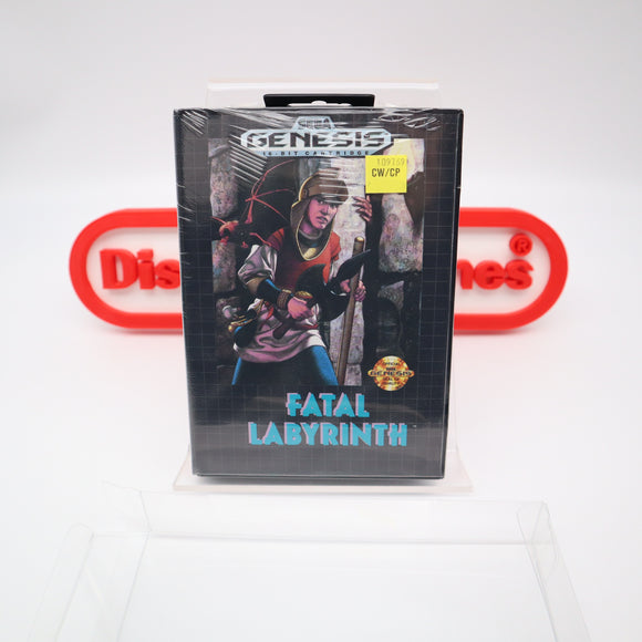 FATAL LABYRINTH - NEW & Factory Sealed with Authentic Tube Seal! (Sega Genesis)