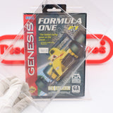 FORMULA ONE 1 F1 RACING (POP 0!!!) - NEW & Factory Sealed with Authentic Tube Seam! (Sega Genesis)