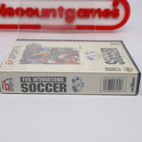 FIFA INTERNATIONAL SOCCER - THICK CLAMSHELL EA LIMITED EDITION 1ST ROUND STICKER! NEW & Factory Sealed with Authentic V-Overlap Seam! (Sega Genesis)
