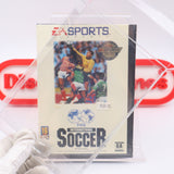 FIFA INTERNATIONAL SOCCER - THICK CLAMSHELL EA LIMITED EDITION 1ST ROUND STICKER! NEW & Factory Sealed with Authentic V-Overlap Seam! (Sega Genesis)