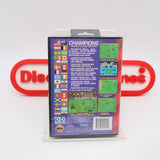 CHAMPIONS WORLD CLASS SOCCER - NEW & Factory Sealed with Authentic V-Overlap Seam! (Sega Genesis)