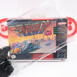 F-ZERO / FZERO w/ UPSIDE DOWN RECYCLING SYMBOL! NEW & Factory Sealed with Authentic H-Overlap Seam! (SNES Super Nintendo)