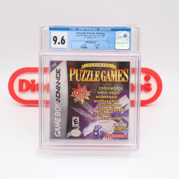 ULTIMATE PUZZLE GAMES - CGC GRADED 9.6 A++! NEW & Factory Sealed! (GBA Game Boy Advance)
