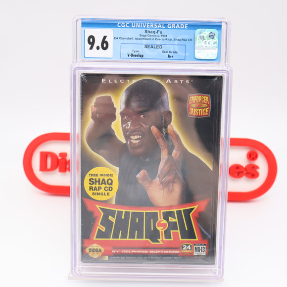 SHAQ-FU with RAP CD SINGLE - CGC GRADED 9.6 A++! NEW & Factory Sealed! (Sega Genesis)