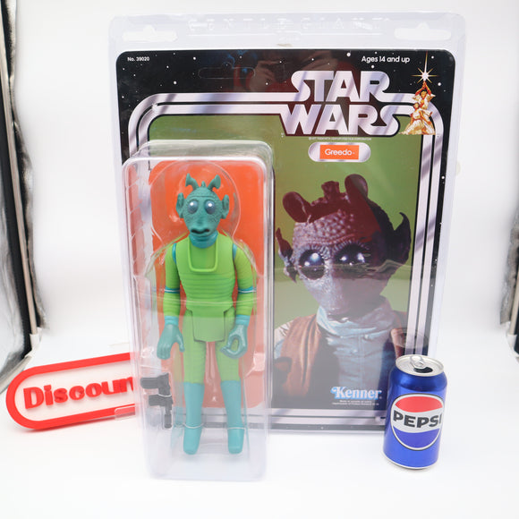 GENTLE GIANTS - HUGE JUMBO CARDED STAR WARS FIGURE - GREEDO WITH PROTECTIVE CASE! COLLECTIBLE TOY - NEW Authentic & Factory Sealed!