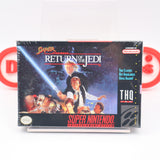 SUPER STAR WARS: RETURN OF THE JEDI - NEW & Factory Sealed with Authentic H-Overlap Seam! (SNES Super Nintendo)