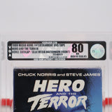 CHUCK NORRIS: HERO AND THE TERROR - VGA GRADED 80 NM! NEW & Factory Sealed with Authentic H-Overlap Seam! (VHS)