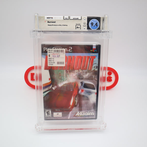 BURNOUT / BURN OUT - WATA GRADED 9.4 A+! NEW & Factory Sealed! (PS2 PlayStation 2)