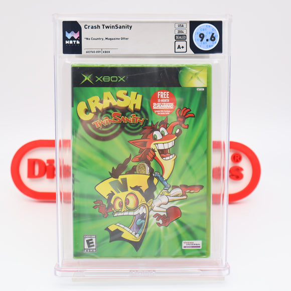 CRASH  BANDICOOT TWINSANITY / TWIN SANITY - WATA GRADED 9.6 A+! NEW & Factory Sealed! (XBOX)
