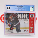 NHL BREAKAWAY 98 1998 HOCKEY - CGC GRADED 9.4 A++! NEW & Factory Sealed! (Nintendo 64 N64)