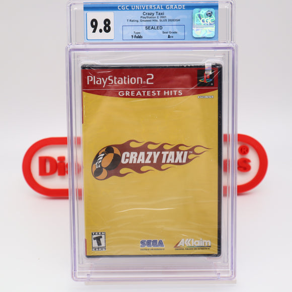 CRAZY TAXI - CGC GRADED 9.8 A++! NEW & Factory Sealed! (PS2 PlayStation 2)