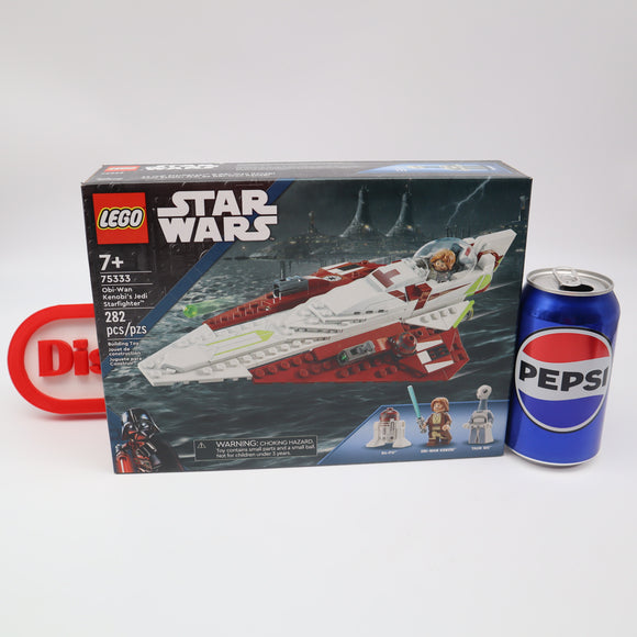 OBI-WAN KENOBI'S JEDI STARFIGHTER - 282 PIECE LEGO SET #75333 - NEW Authentic & Factory Sealed!