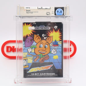 ZOOM! WATA PEDIGREE GRADED 9.0 A+! NEW & Factory Sealed! (Sega Genesis)