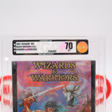 WIZARDS & AND WARRIORS w/ ROUND SOQ! VGA GRADED 70 EX+! NEW & Factory Sealed with Authentic H-Seam! (NES Nintendo)