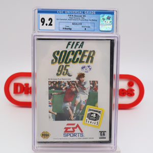 FIFA SOCCER 95 1995 SOCCER - CGC GRADED 9.2 B NEW & Factory Sealed! (Sega Genesis)