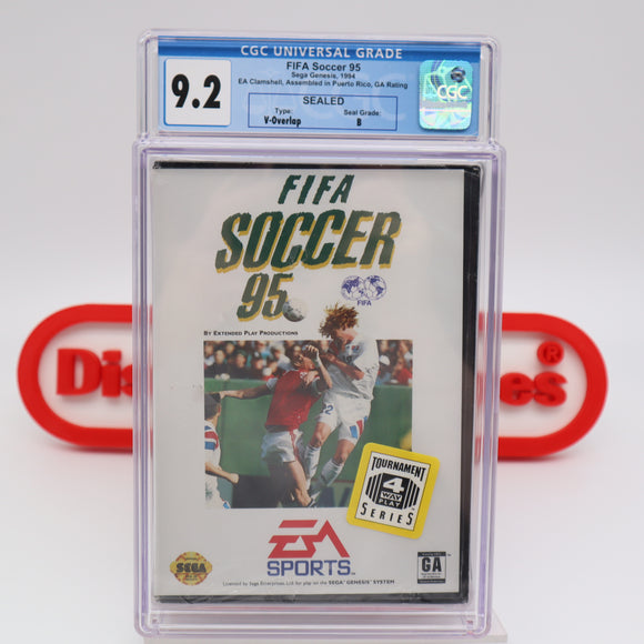 FIFA SOCCER 95 1995 SOCCER - CGC GRADED 9.2 B NEW & Factory Sealed! (Sega Genesis)