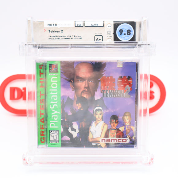 TEKKEN 2 II - WATA GRADED 9.8 A+! NEW & Factory Sealed! (PS1 PlayStation 1)