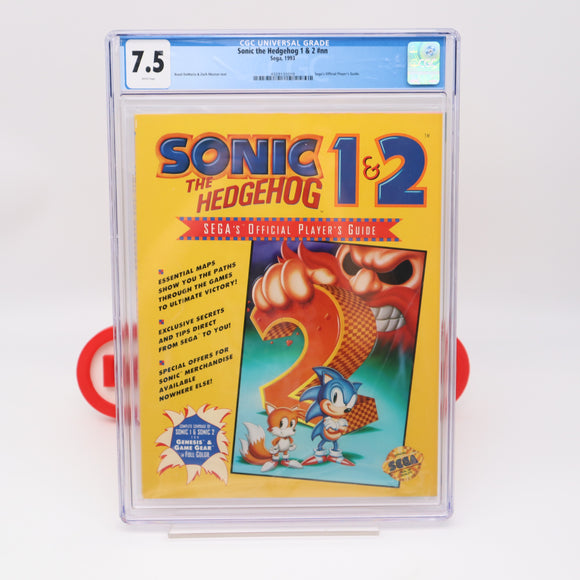 SONIC THE HEDGEHOG 1 & 2 - SEGA'S OFFICIAL PLAYER'S GUIDE - CGC GRADED 7.5