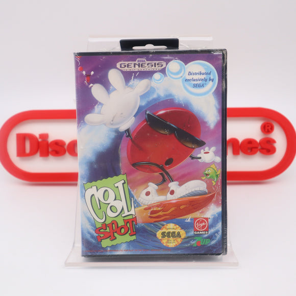 7-UP'S COOL SPOT - NEW & Factory Sealed with Authentic V-Overlap Seam! (Sega Genesis)