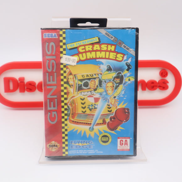 THE INCREDIBLE CRASH DUMMIES - NEW & Factory Sealed with Authentic Tube Seal! (Sega Genesis)