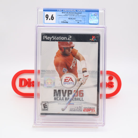 MVP 06 2006 NCAA BASEBALL - CGC GRADED 9.6 A+! NEW & Factory Sealed! (PS2 / PlayStation 2)