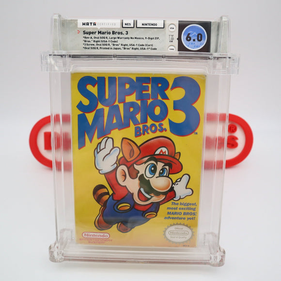 SUPER MARIO BROS. 3 / BROTHERS III - WATA GRADED 6.0 CIB! (NES Nintendo)