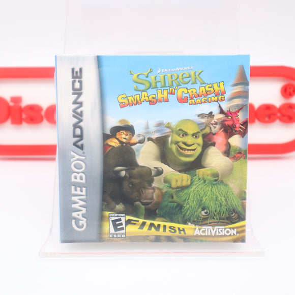SHREK SMASH N' CRASH RACING (CASE FRESH!) - NEW & Factory Sealed with Authentic 3-Sided Seam! (GBA Game Boy Advance)