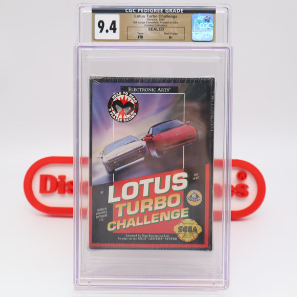 LOTUS TURBO CHALLENGE - CGC PEDIGREE GRADED 9.4 A+! NEW & Factory Sealed! (Sega Genesis)