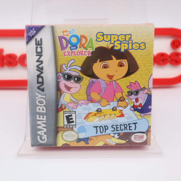 DORA THE EXPLORER: SUPER SPIES (CASE FRESH!) - NEW & Factory Sealed with Authentic H-Seam! (GBA Game Boy Advance)