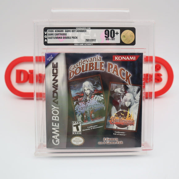 CASTLEVANIA DOUBLE PACK - VGA GRADED 90+ MT+ GOLD! NEW & Factory Sealed with Authentic 3-Sided Seam! (GBA Game Boy Advance)