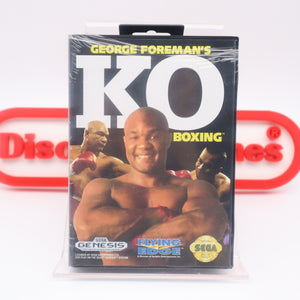 GEORGE FOREMAN'S KO K.O. KNOCK OUT BOXING - NEW & Factory Sealed with Authentic Tube Seam! (Sega Genesis)