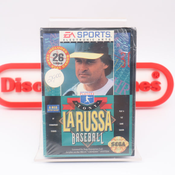 TONY LA RUSSA BASEBALL - NEW & Factory Sealed with Authentic V-Overlap Seam! (Sega Genesis)
