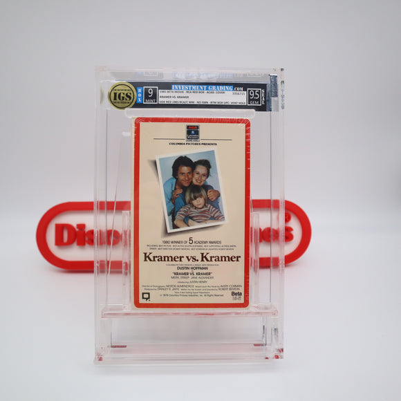 KRAMER VS KRAMER - IGS GRADED 9.0 BOX & 9.5 SEAL! NEW & Factory Sealed with Authentic V-Overlap Seam! (BETA, Like VHS)