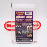 UFC THE ULTIMATE FIGHTING CHAMPIONSHIP: COLLISION COURSE - IGS GRADED 9.0 BOX & 7.5 SEAL! NEW & Factory Sealed with Authentic H-Overlap Seam! (VHS)